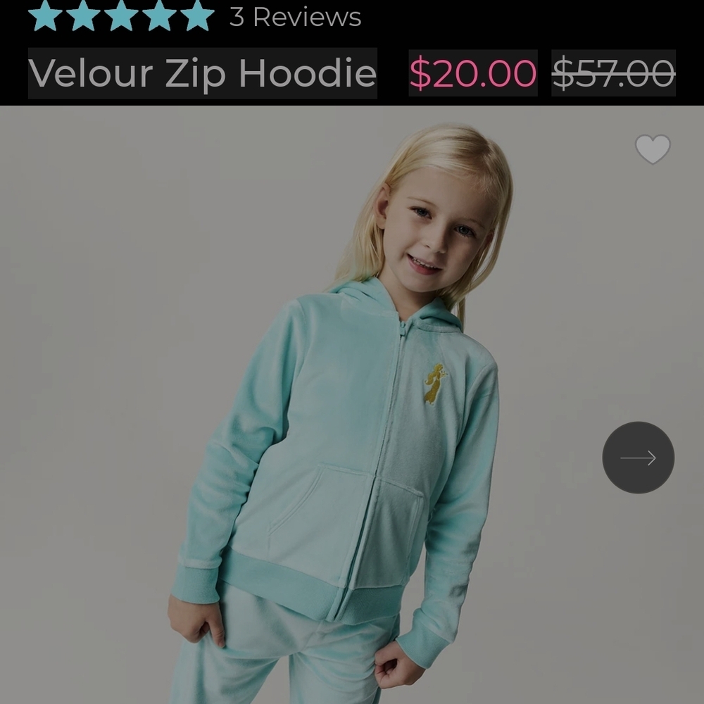 ISO Posh Peanut Ariel or Jasmine Velour Kids Matching Set (or hoody only too!)